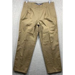 Vintage‎ Duxbak Mens Pants Size 38x30 (36x29) Khaki Straight Pleated Pockets